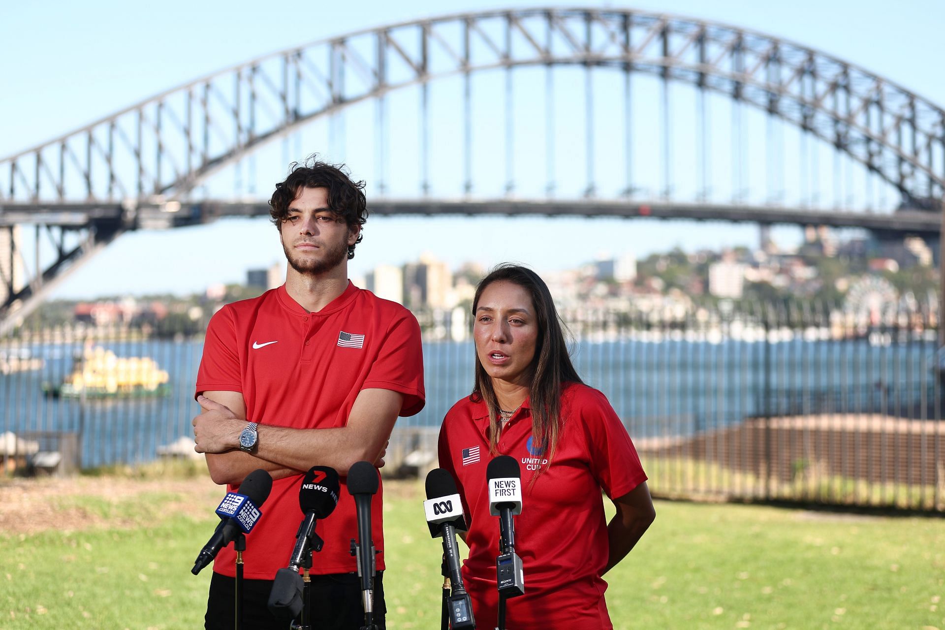 Taylor Fritz and Jessica Pegula speak to the media after winning the 2023 United Cup