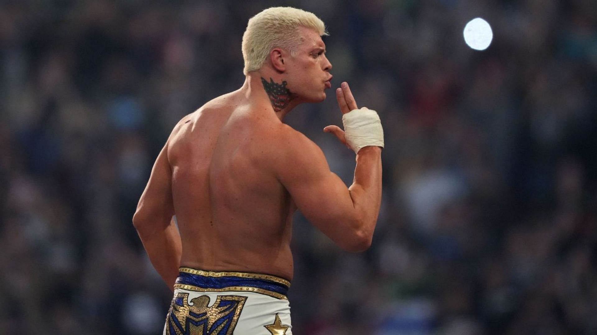 Cody Rhodes pops his eardrums at WWE Royal Rumble