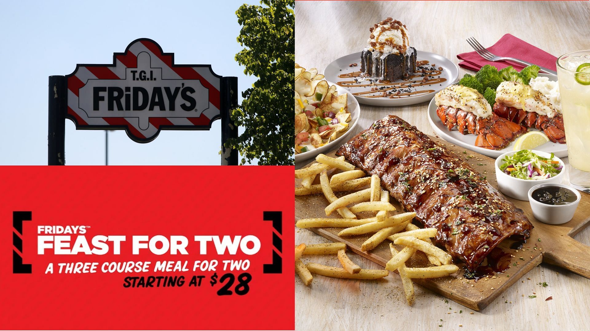 TGI Fridays introduces a limited-time Feast for Two menu starting at $28 (Image via TGI Fridays/David Rogers/Getty Images)