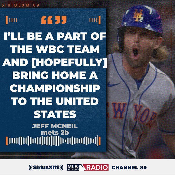 Jeff McNeil, the National League Batting champion and New York Mets star,  confirms he will play for Team USA in the World Baseball Classic