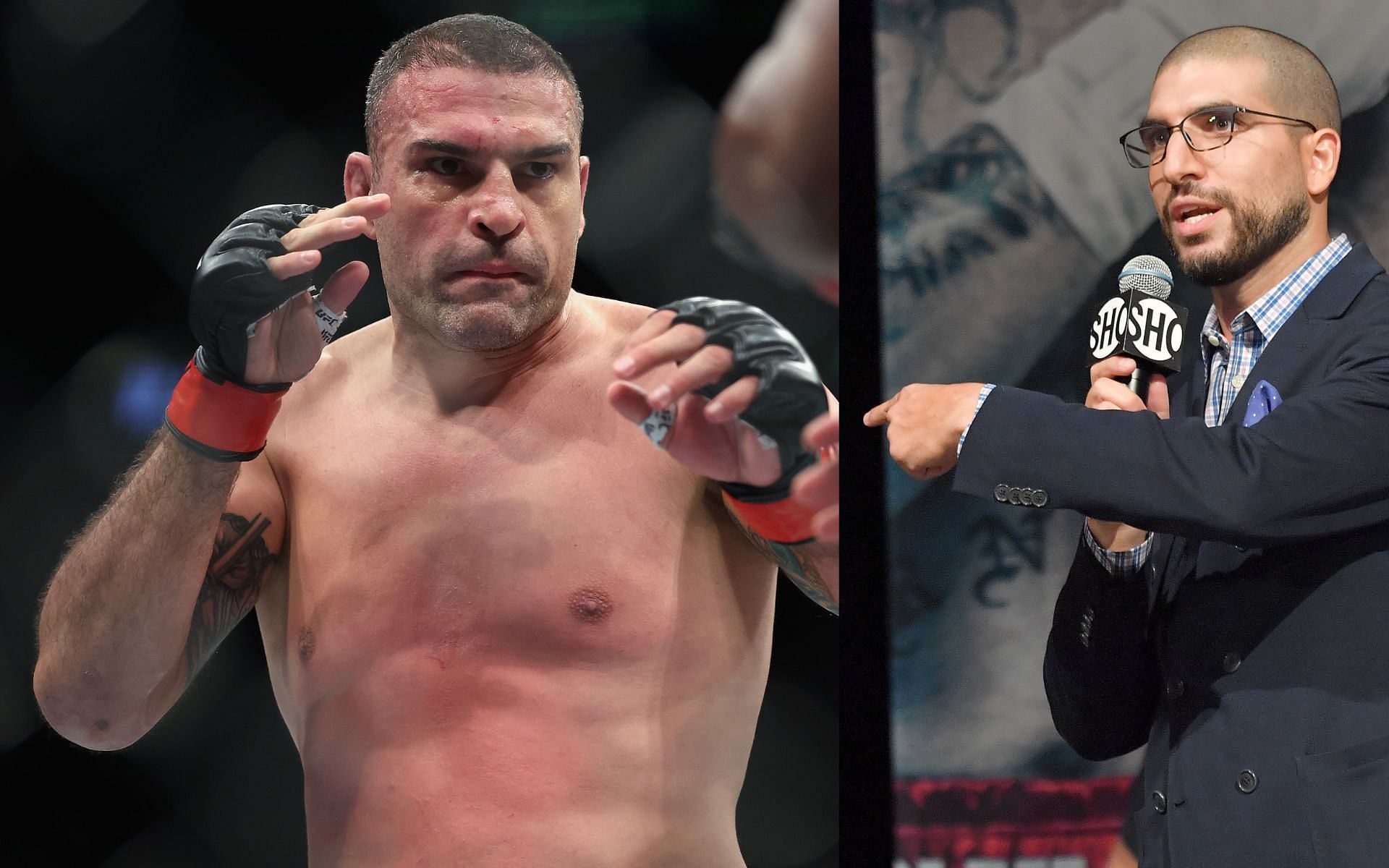 Shogun Rua (left) and Ariel Helwani (right). [via Getty Images]