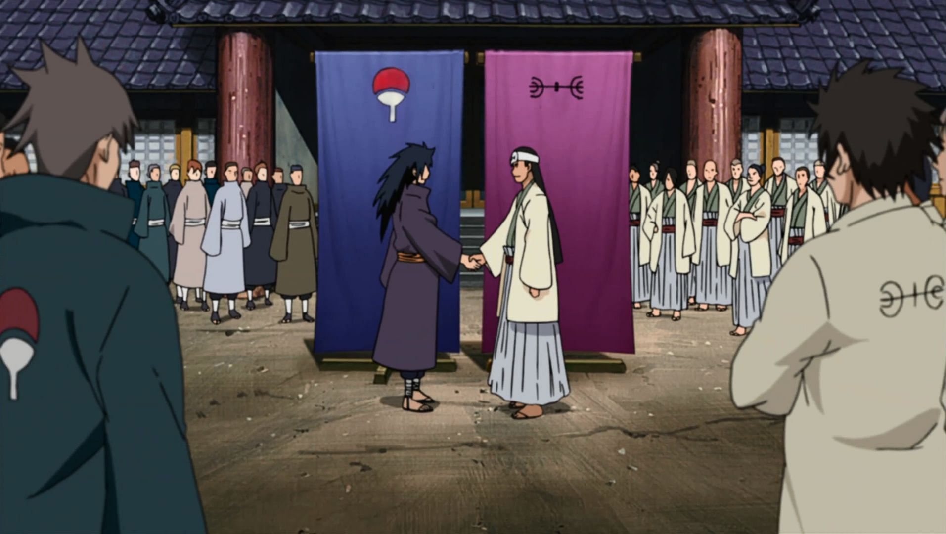 Konoha formed as a coalition of the Senju and Uchiha Clans (Image via Pierrot Studios)