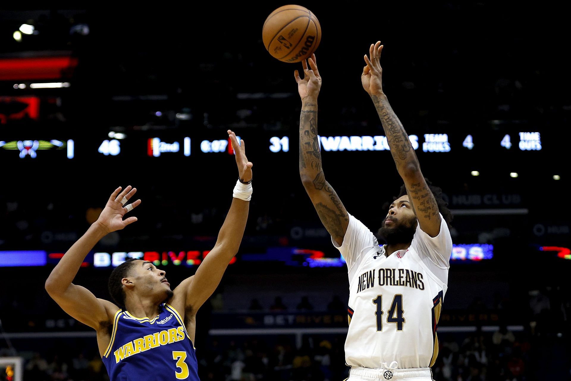 Ingram led the Pelicans to a 45-point win over the Warriors.