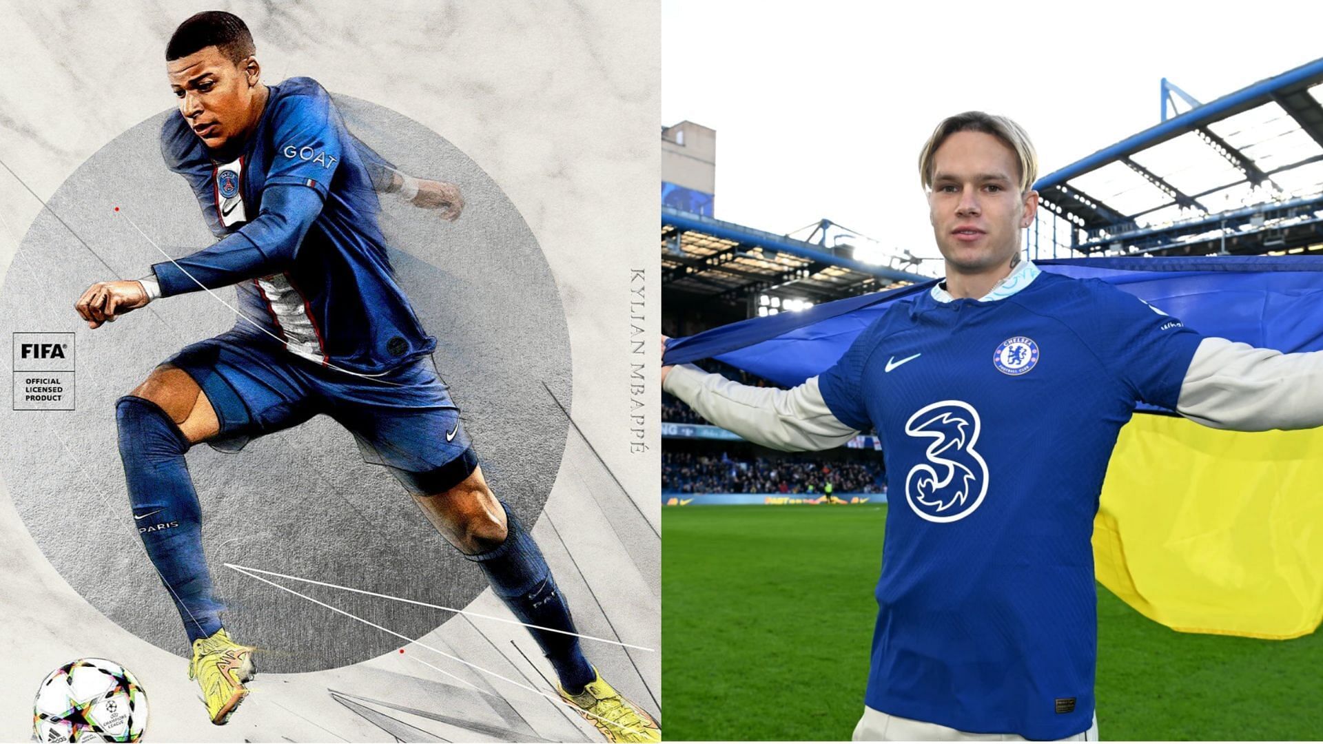 Mudryk could be an interesting choice to go with in career mode saves (Images via EA Sports, Chelsea)