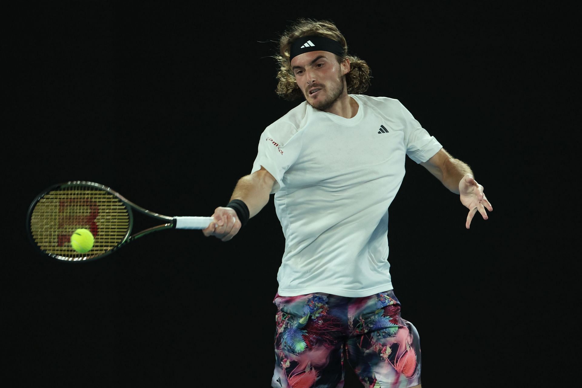 Stefanos Tsitsipas in action at the Australian Open