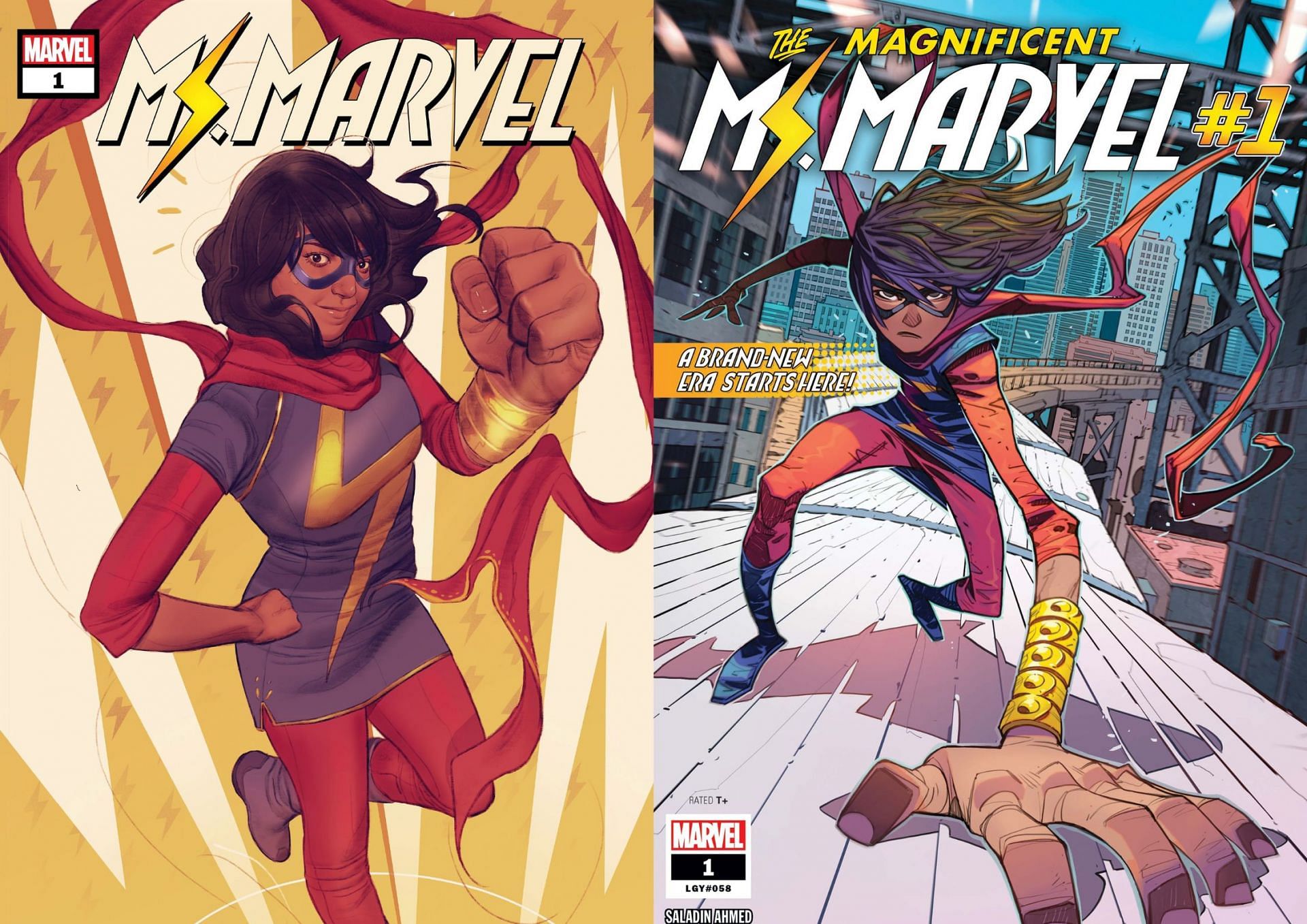 The fascinating Ms Marvel over years ( Image via Marvel Comics)