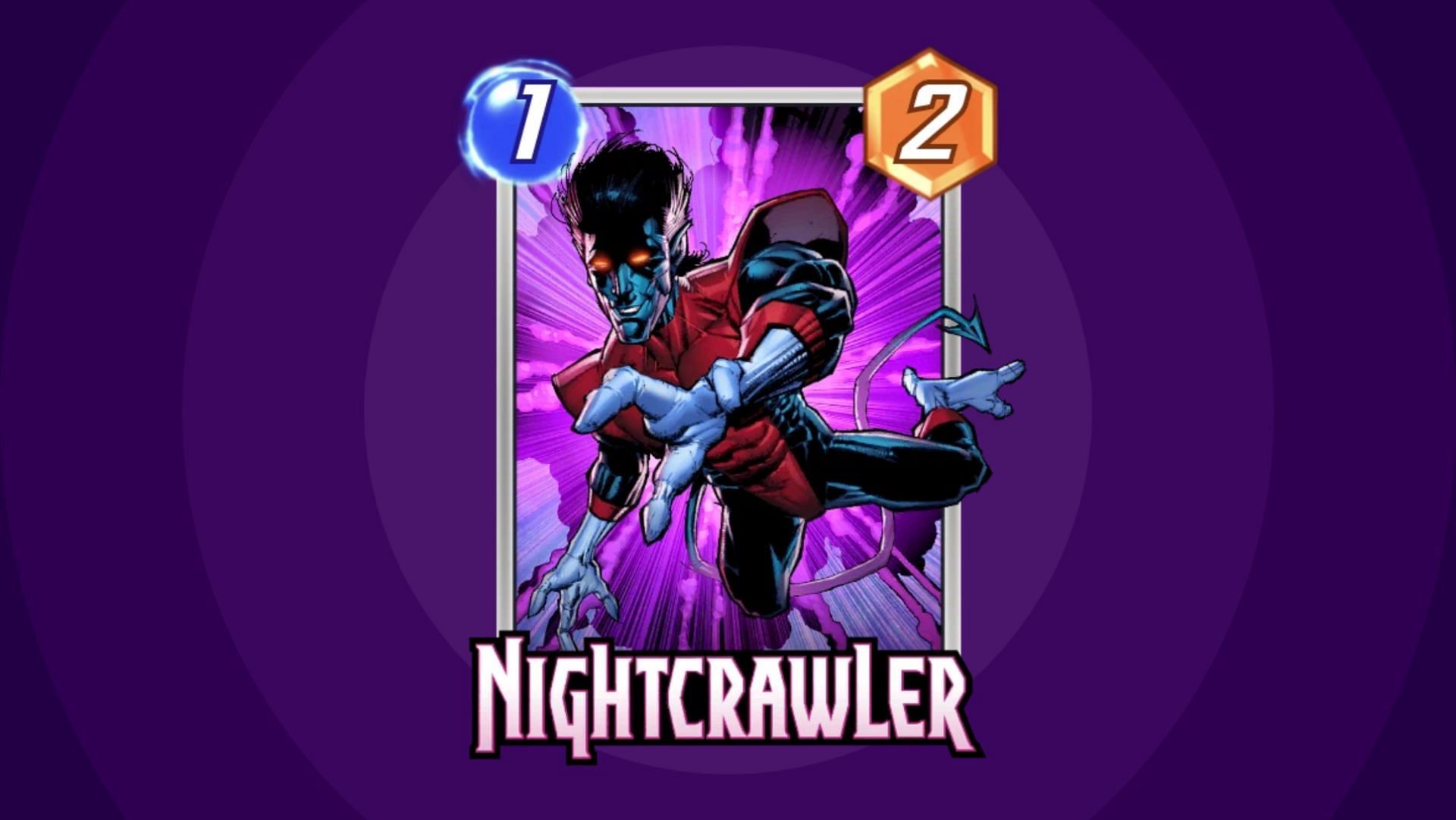 In-game card art of Nightcrawler (Image via marvelsnap.io)