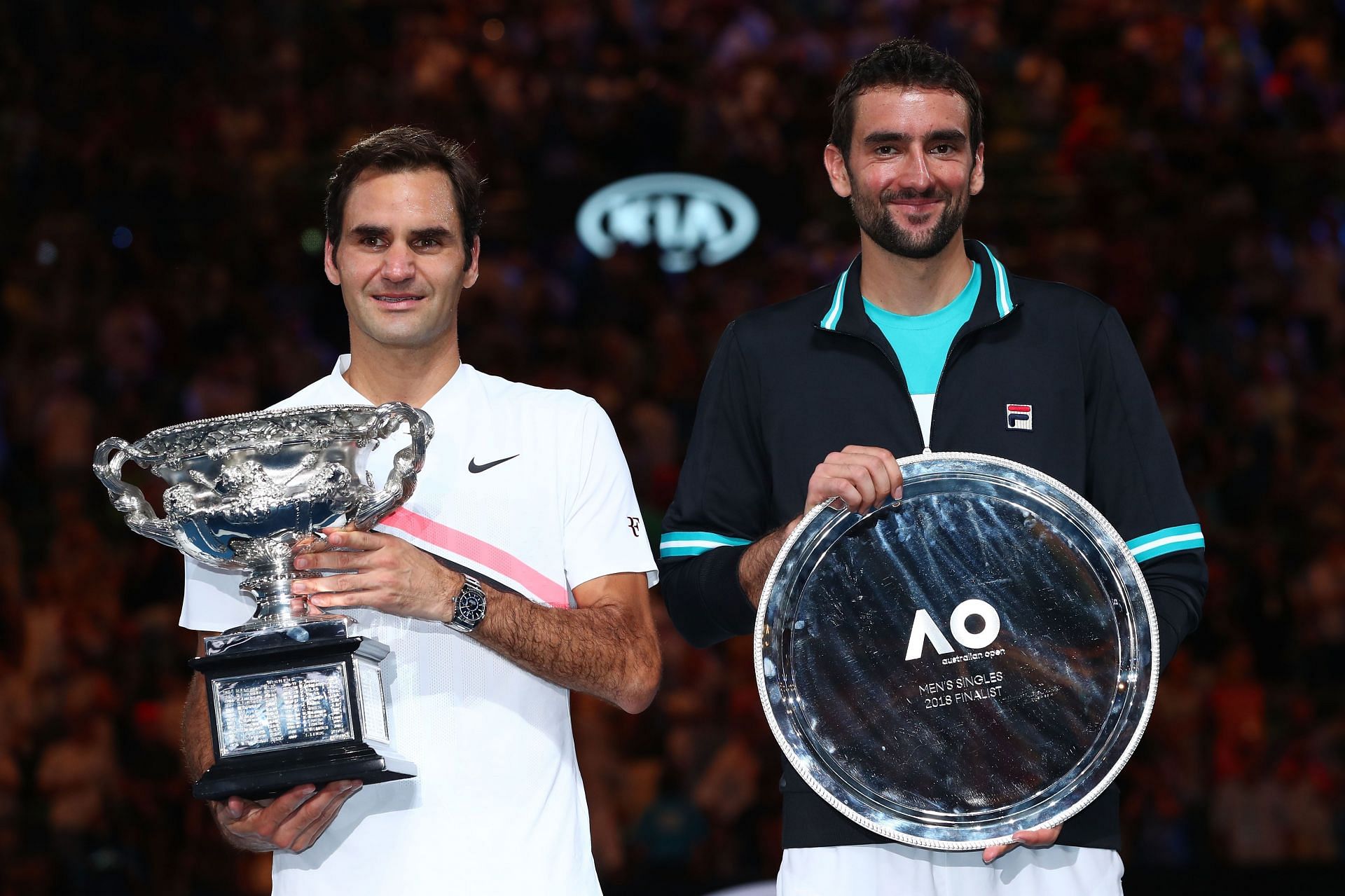 Roger Federer and Marin Cilic contested the 2018 Australian Open final.
