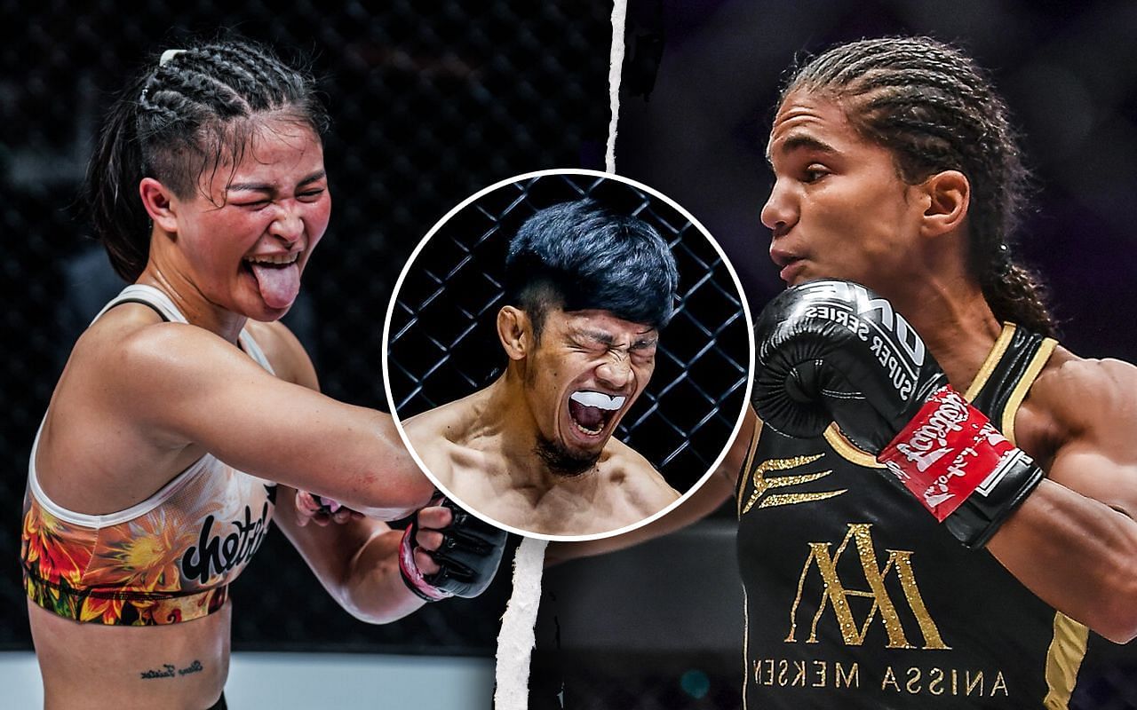 Stamp Fairtex (L) / Lito Adiwang (C) / Anissa Meksen (R) -- Photo by ONE Championship