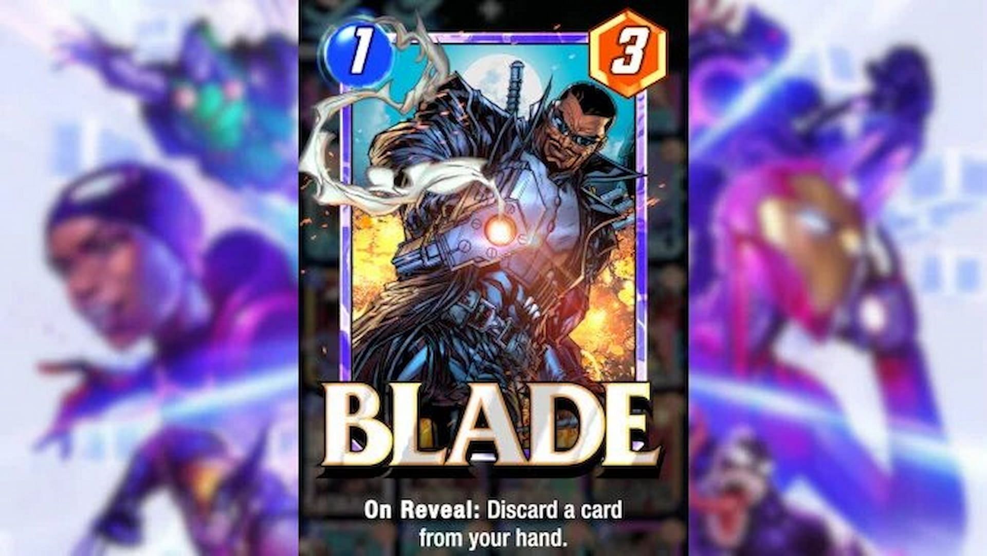 Blade randomly discards a card (Image via Nuverse)