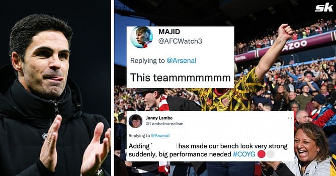 "Our bench looks good all of a sudden," "I'm ready" - Arsenal fans elated as January signing makes matchday squad for Manchester United clash