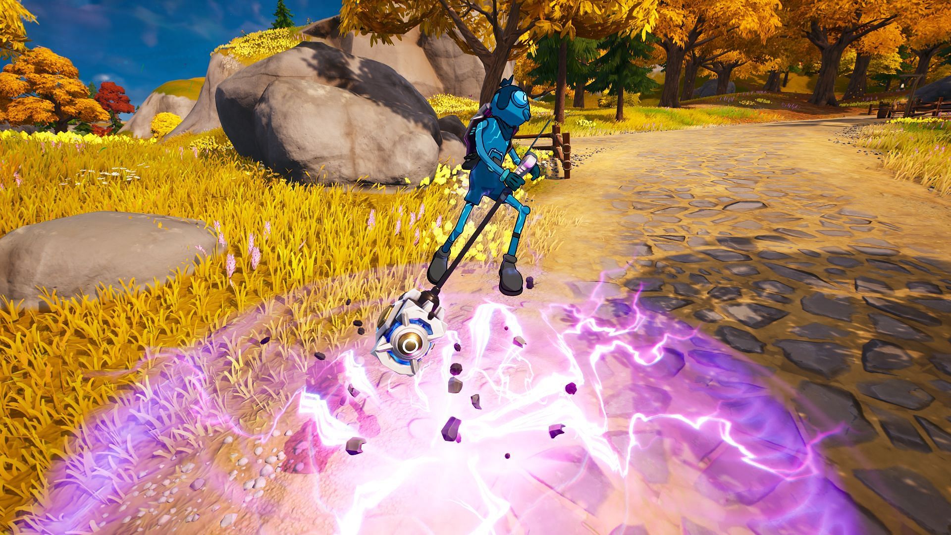 The Shockwave Hammer in Fortnite Chapter 4 Season 1 is broken in more ways than one (Image via Epic Games/Fortnite)