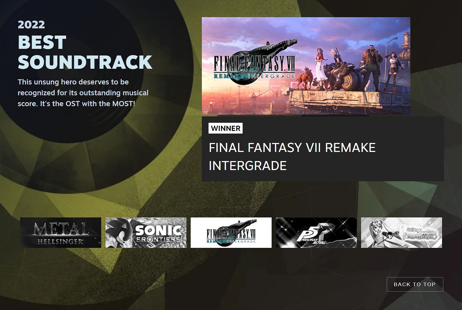 Best Soundtrack (Image via Steam)