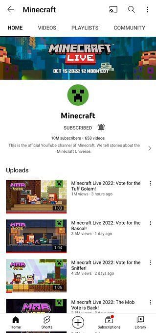 Minecraft YouTube Channel Hits Milestone Of 10 Million Subscribers