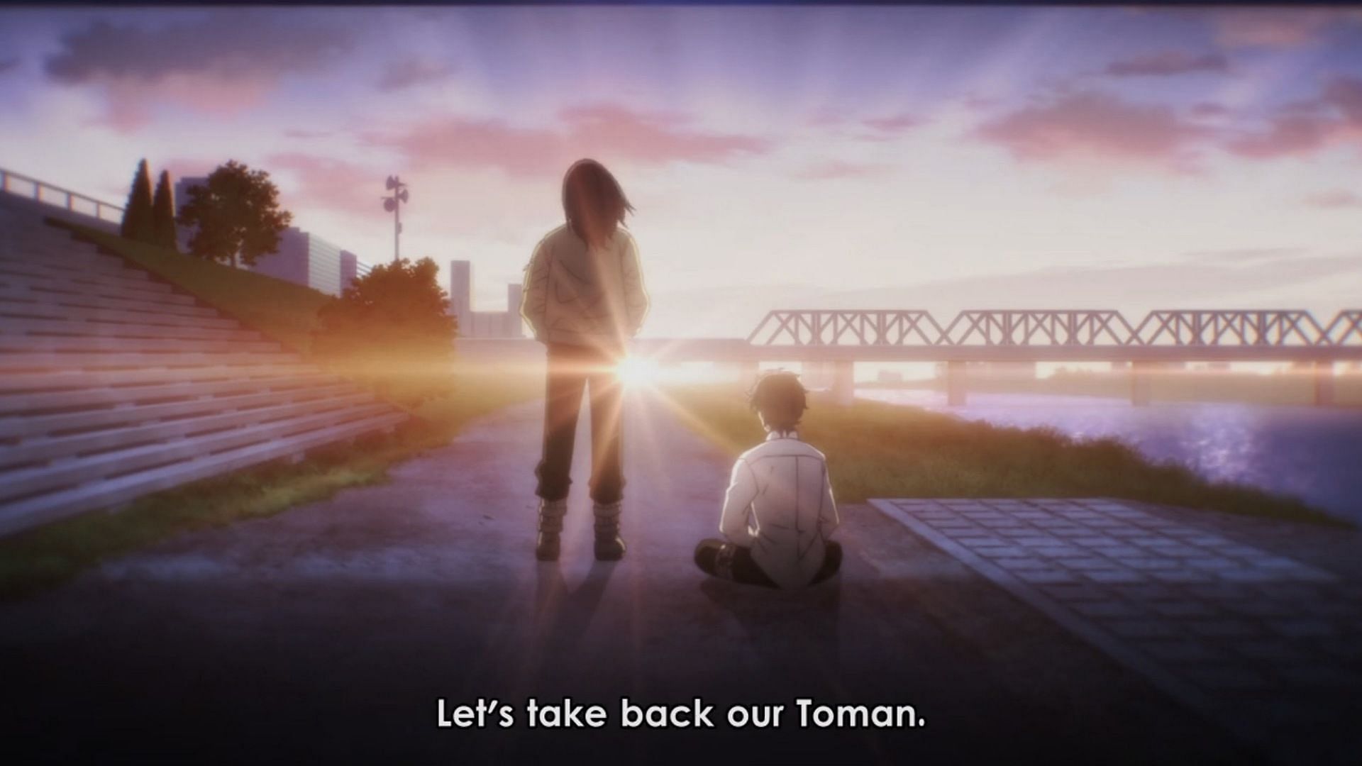 Kazutora and Takemichi&#039;s vow in Tokyo Revengers season 2 episode 1(Image via Liden Films)