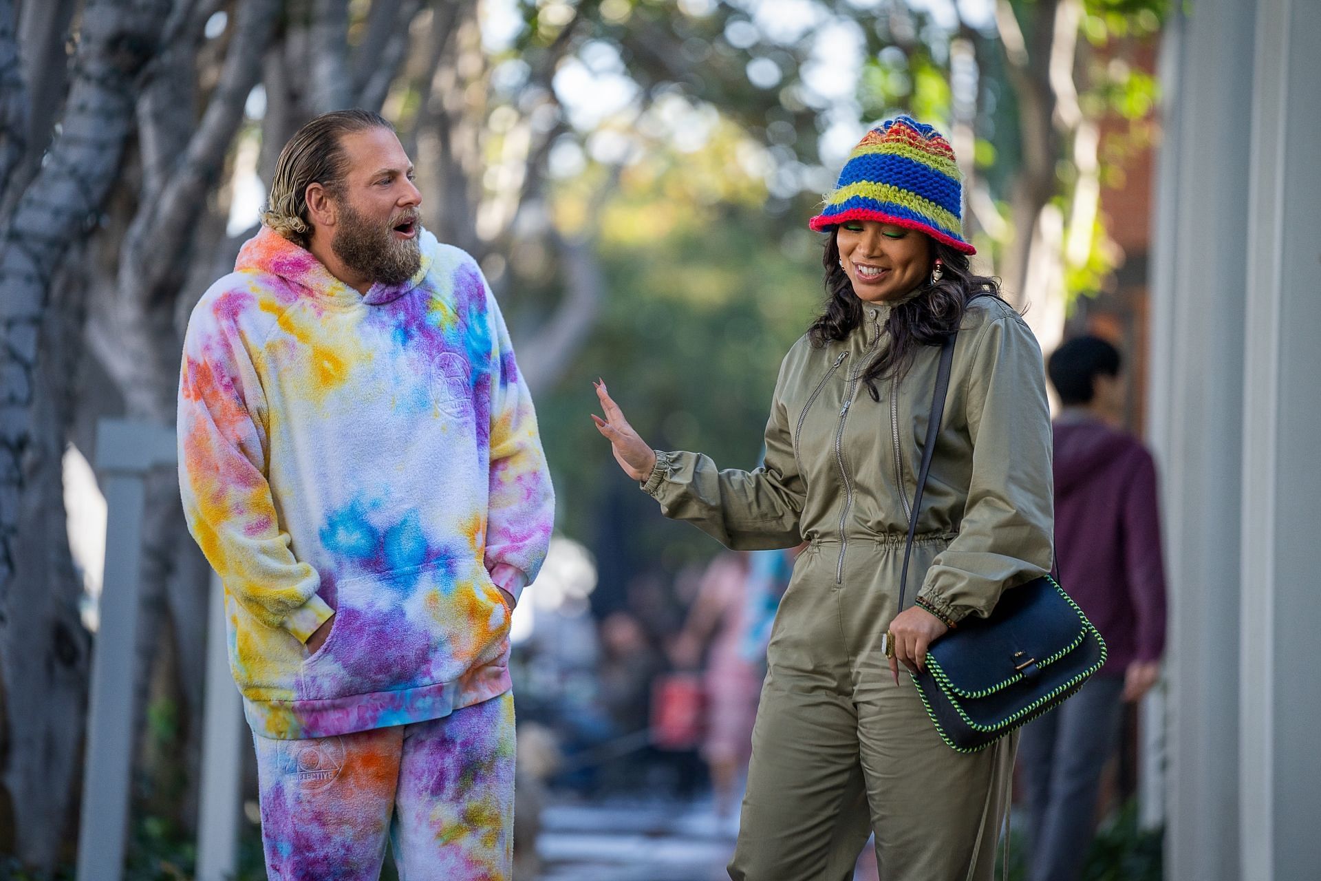 Lauren London and Jonah Hill in You People (Photo by Parrish Lewis/Netflix/via IMDb)