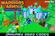 Roblox Warriors Army Simulator Codes For January 2023 Free Gems And Boosts