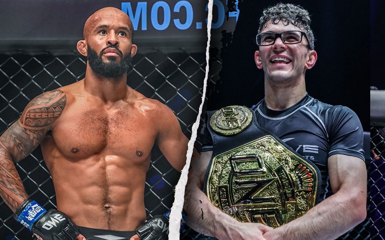 Demetrious Johnson (L) / Mikey Musumeci (R) -- Photo by ONE Championship