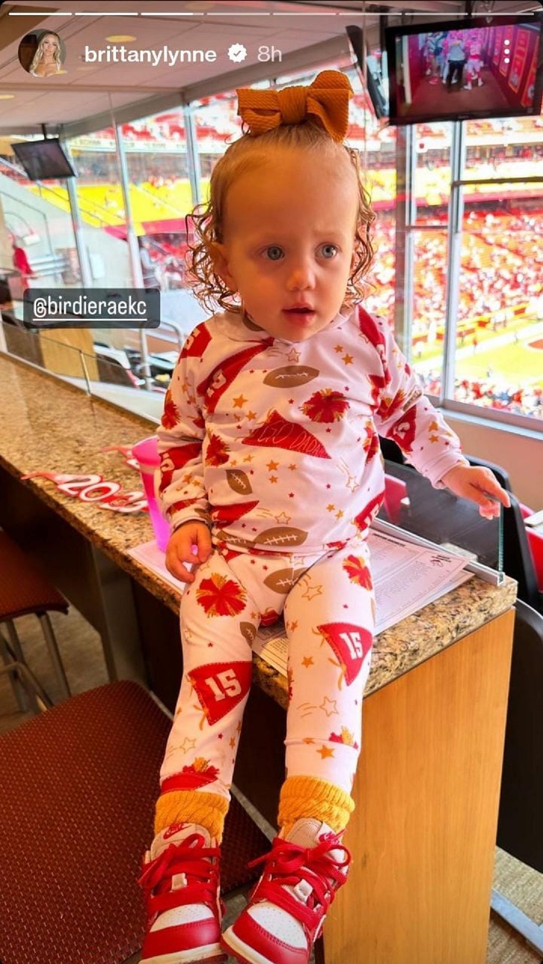 Brittany Mahomes Shares Adorable Pics Of Daughter Sterling Skye In Patrick Mahomes Themed Onesie