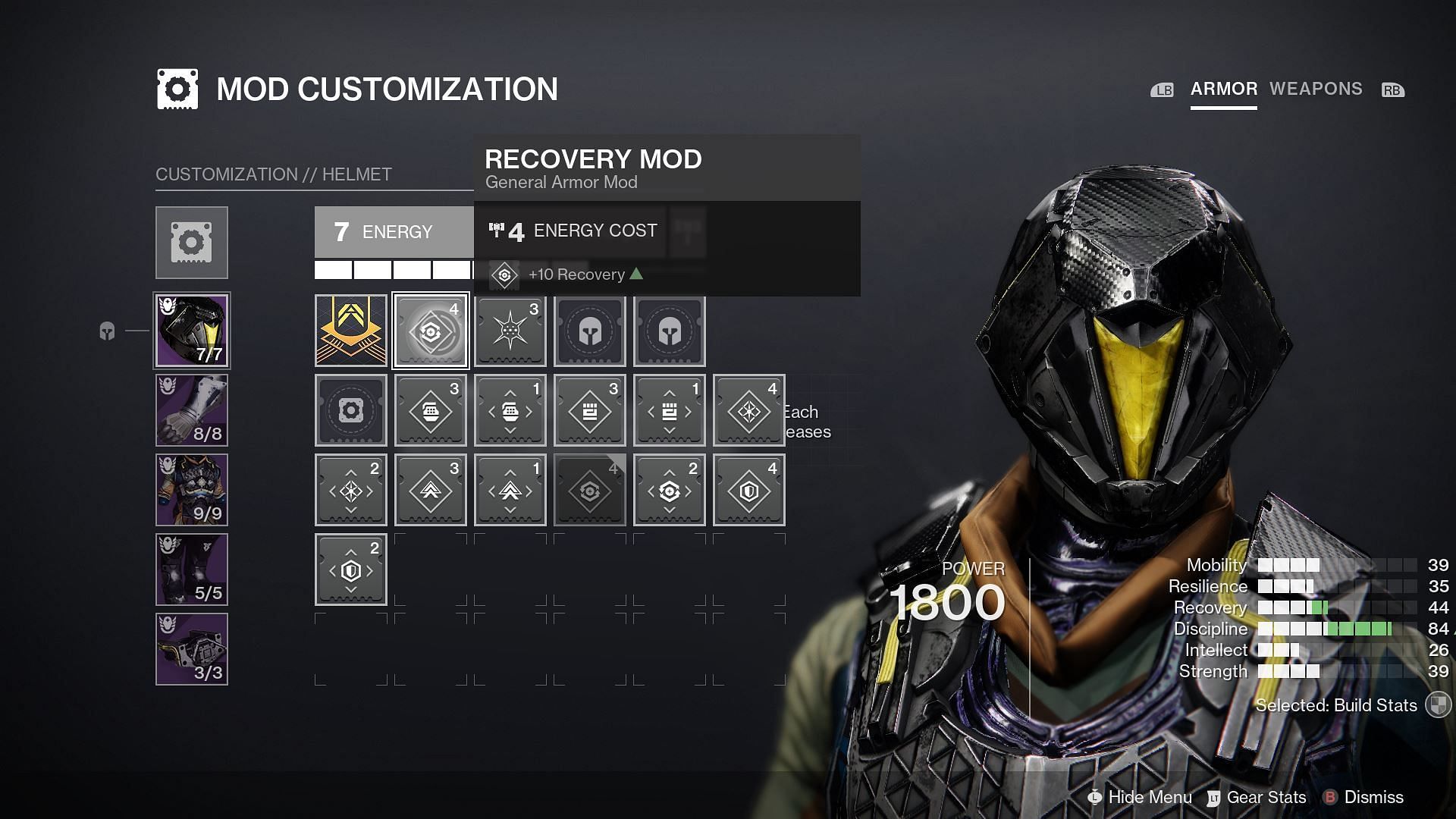 Mod customization in Lightfall (Image via Destiny 2)