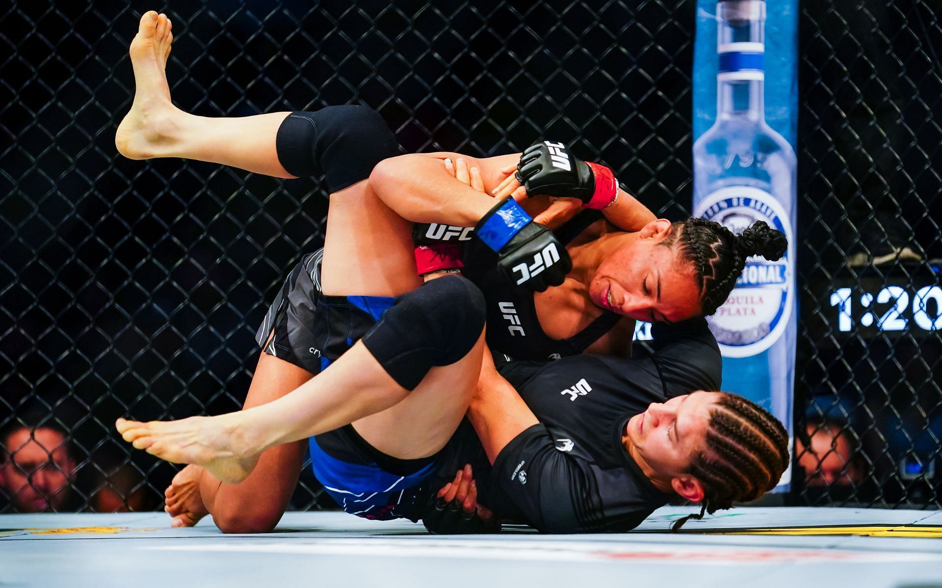 Ex-UFC fighter Roxanne Modafferi grappling. [via Getty Images]