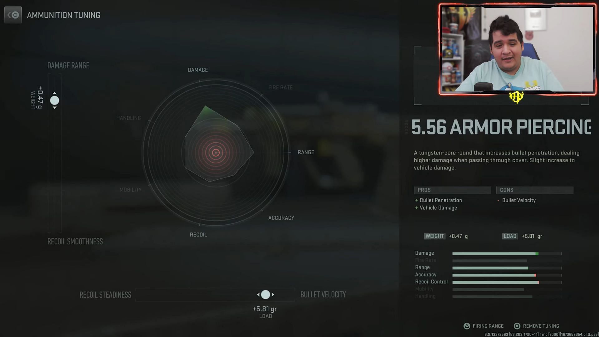 Tuning for the 5.56 Armor Piercing bullet (Image via Activision and YouTube/Hero)