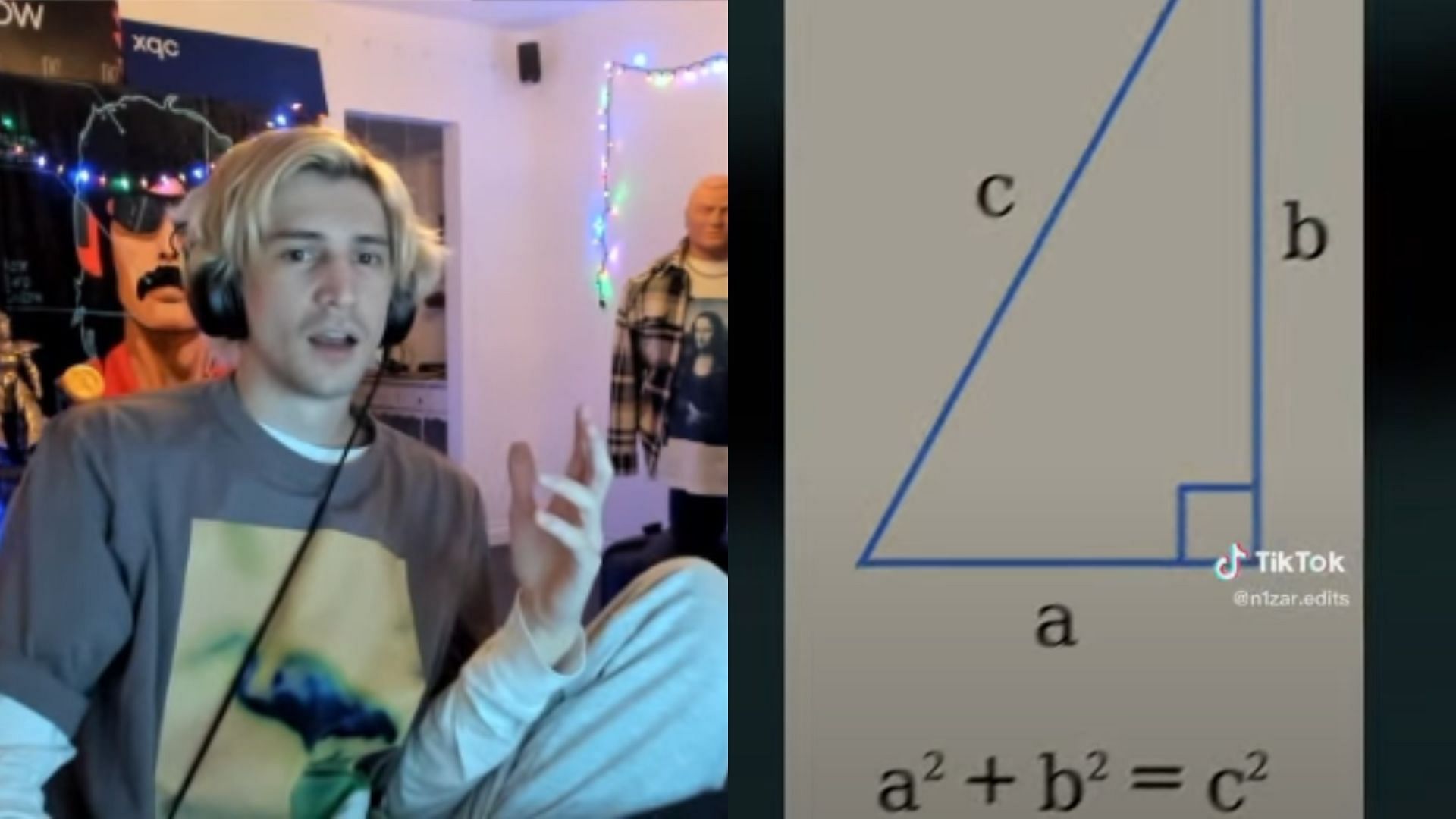 xQc learns about Pythagoras