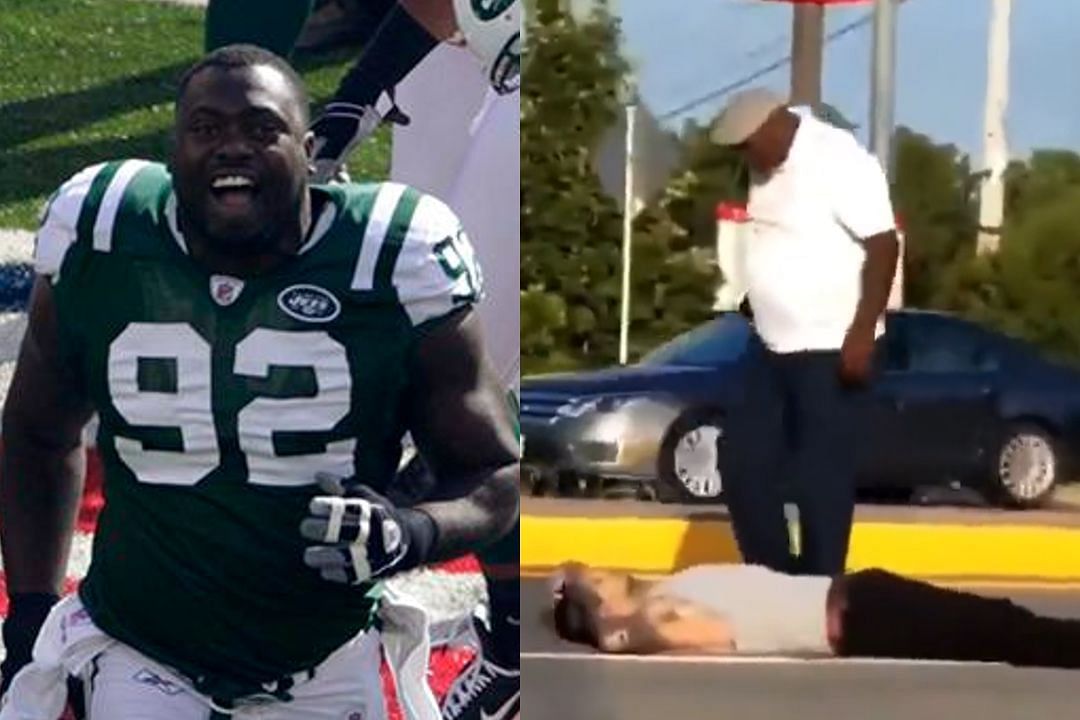Former Jets star Shaun Ellis has allegedly been involved in a road rage incident. Photo via New York Jets/Twitter.