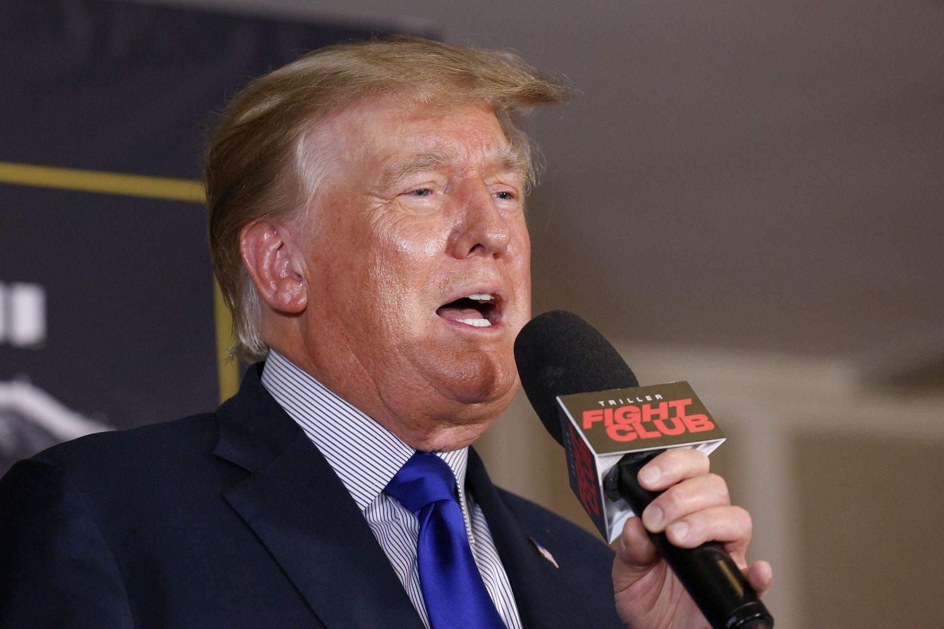 Donald Trump at the 2021 Evander Holyfield v Vitor Belfort (Image via Douglas P. DeFelice/Getty Images)