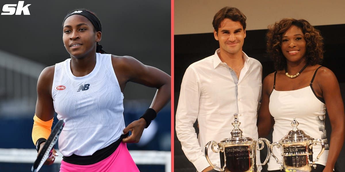 Patrick Mouratoglou [not in picture] believes Coco Gauff [L] has similar traits as Federer and Serena.