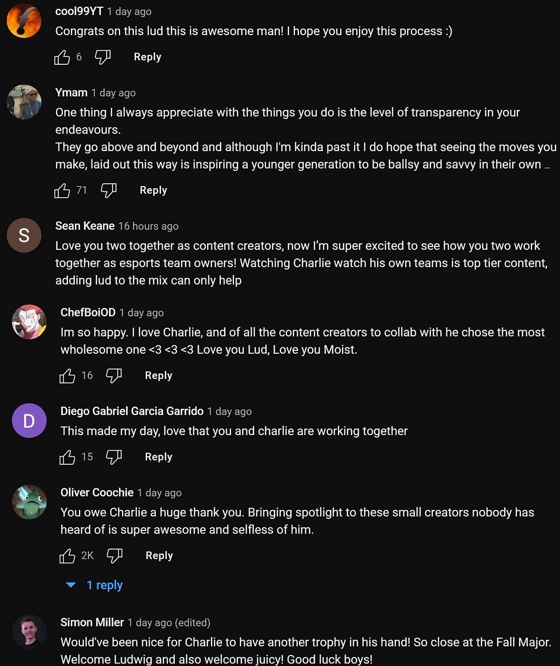 Fans reacting to the streamer&#039;s video (Images via Mogul Mail/YouTube)