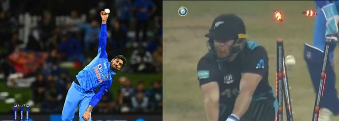 Watch: Deepak Hooda cleans up reverse-sweeping Glenn Phillips in 2nd T20I in Lucknow