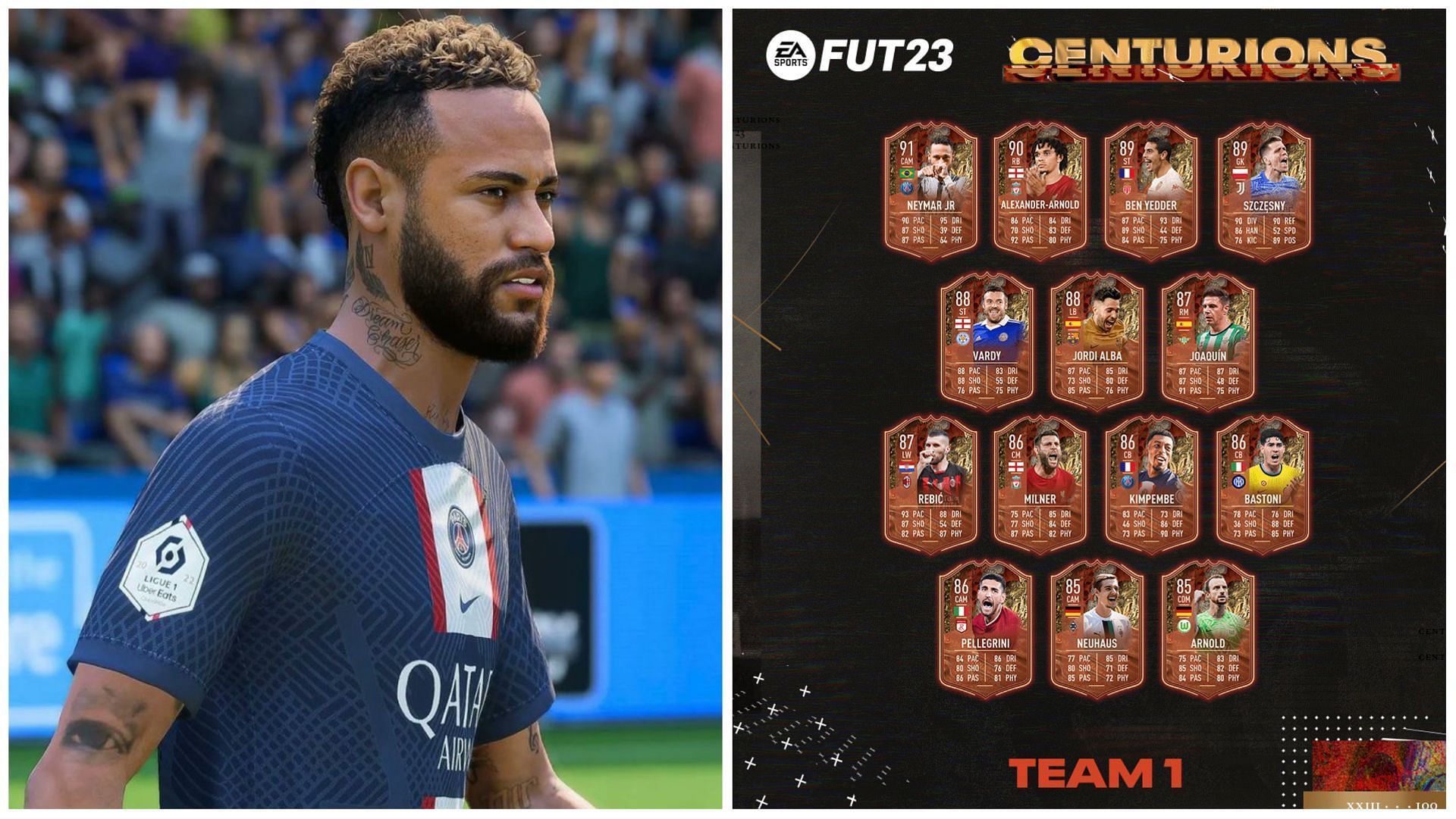 FIFA 23: Neymar é destaque de time Centurions no Ultimate Team