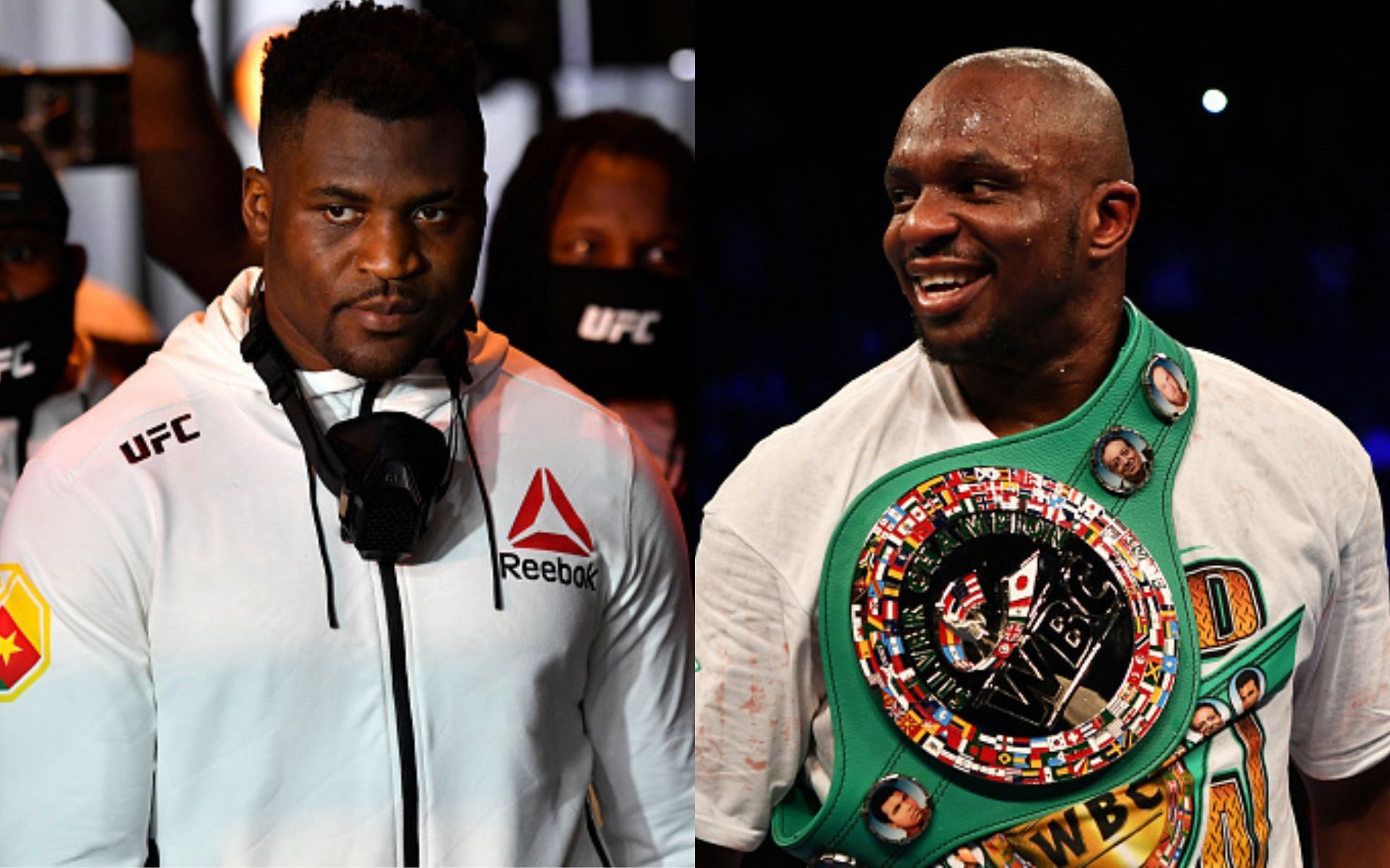 Francis Ngannou (left), Dillian Whyte (right)