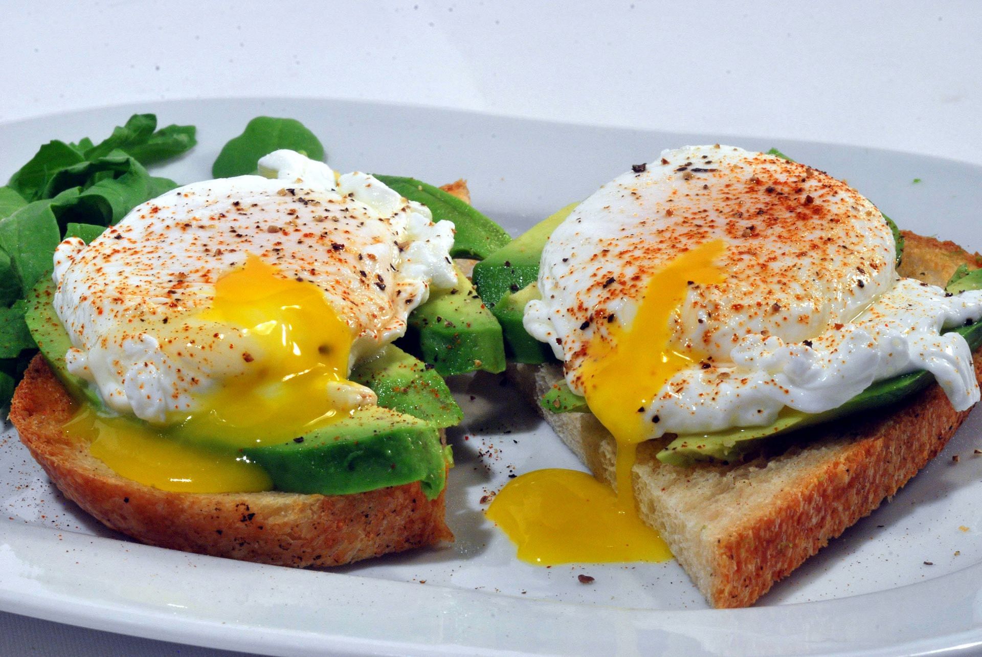 avocados and eggs for breakfast. (Image via Unsplash / David B Townsend)