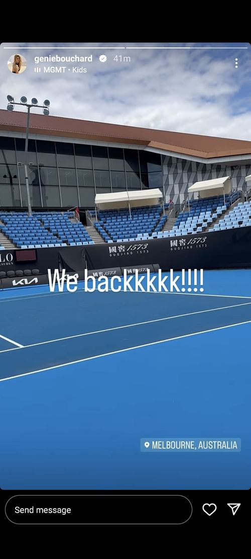 Bouchard's Instagram story