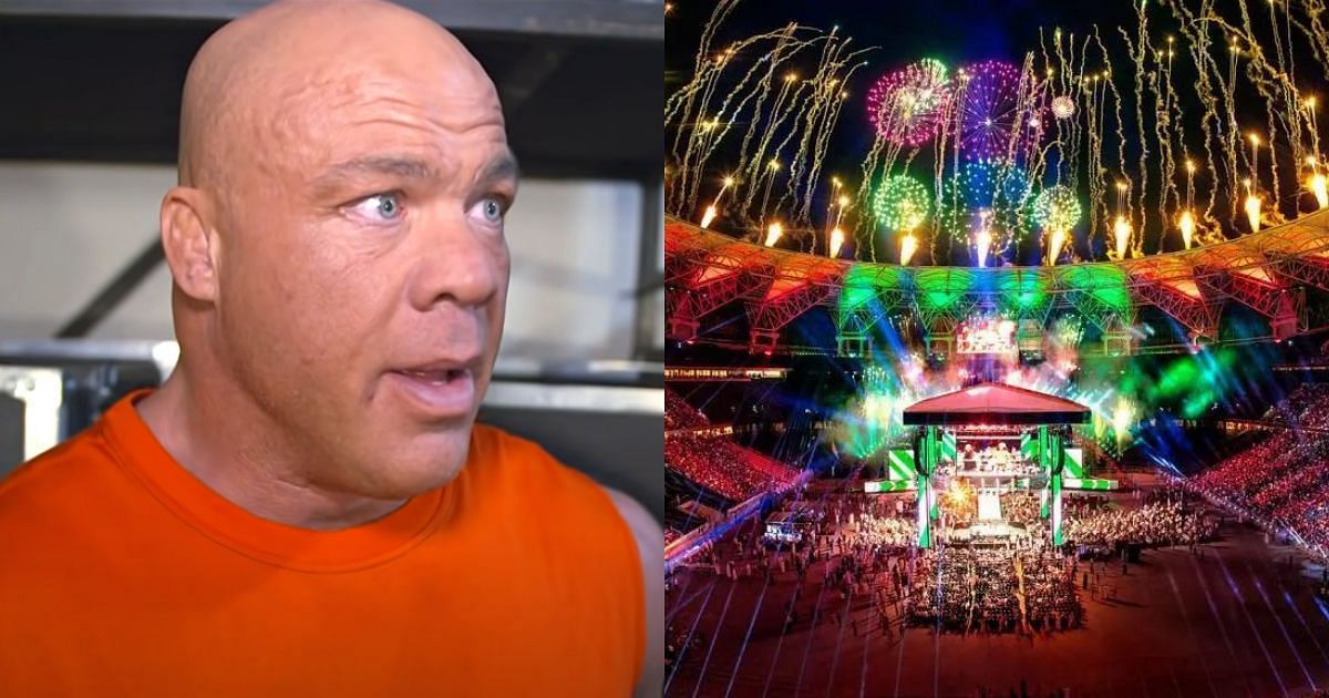 Kurt Angle wrestled at two Saudi Arabia PLEs four years ago.