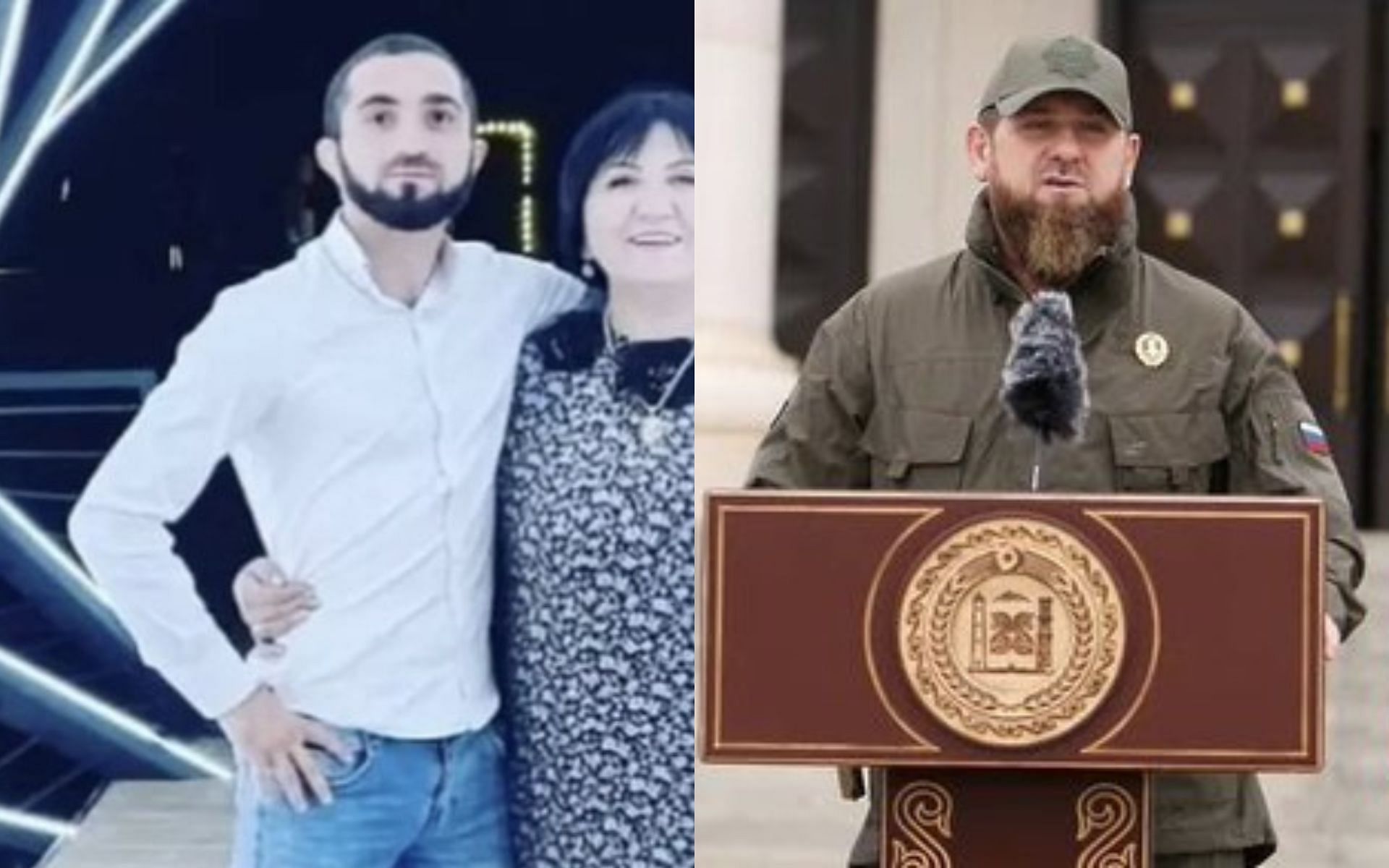 Goergiy Gagloev (left) and Ramzan Kadyrov (right) (Image credits @ZidanSports on Twitter)