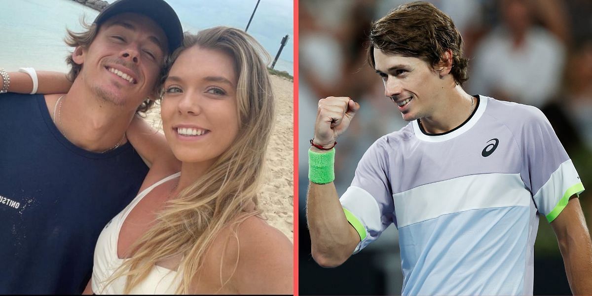 British tennis player Katie Boulter with her boyfriend Alex de Minaur
