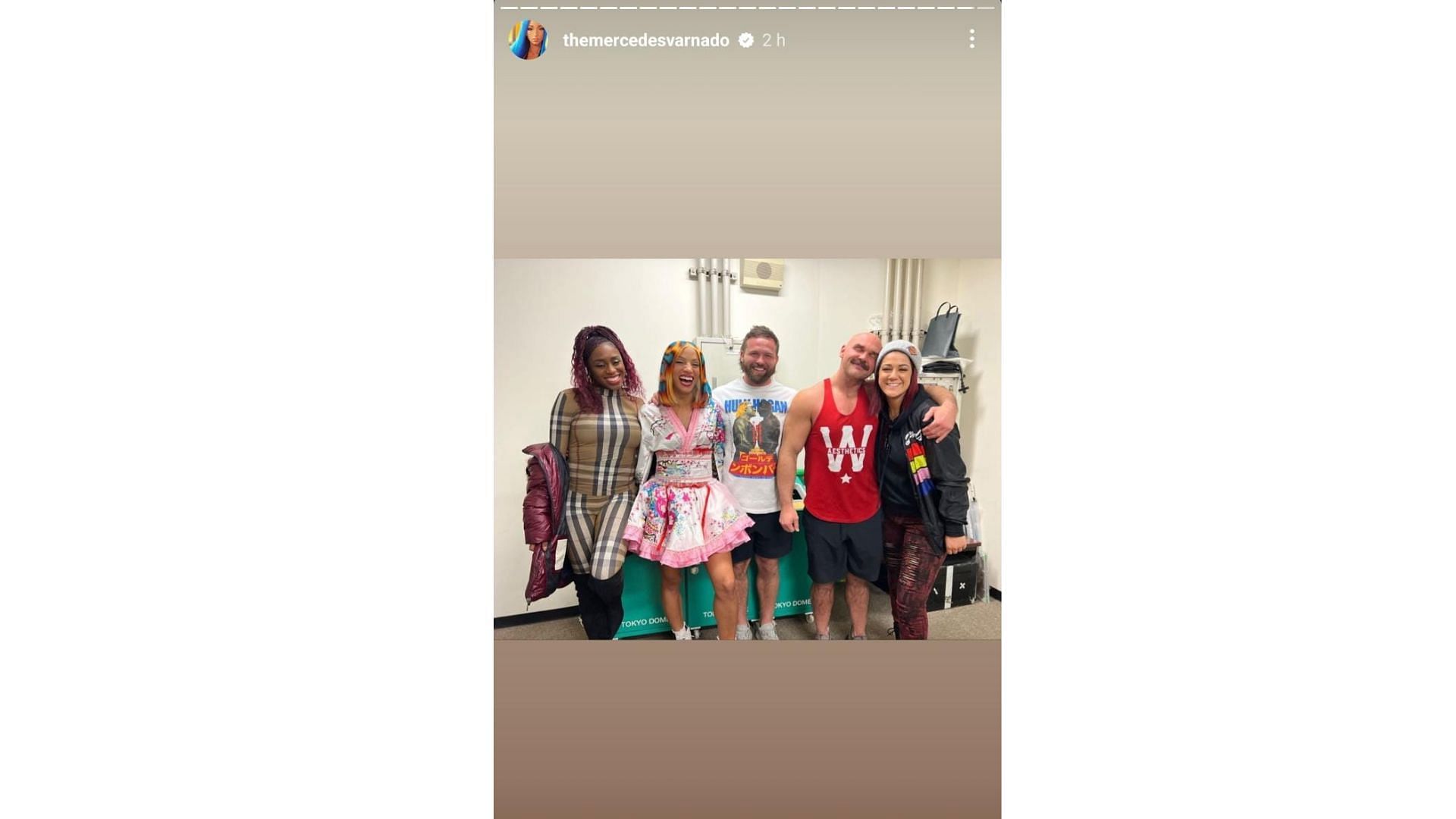 Mercedes Mon&eacute;, (fka Sasha Banks) spotted with her fellow wrestler friends