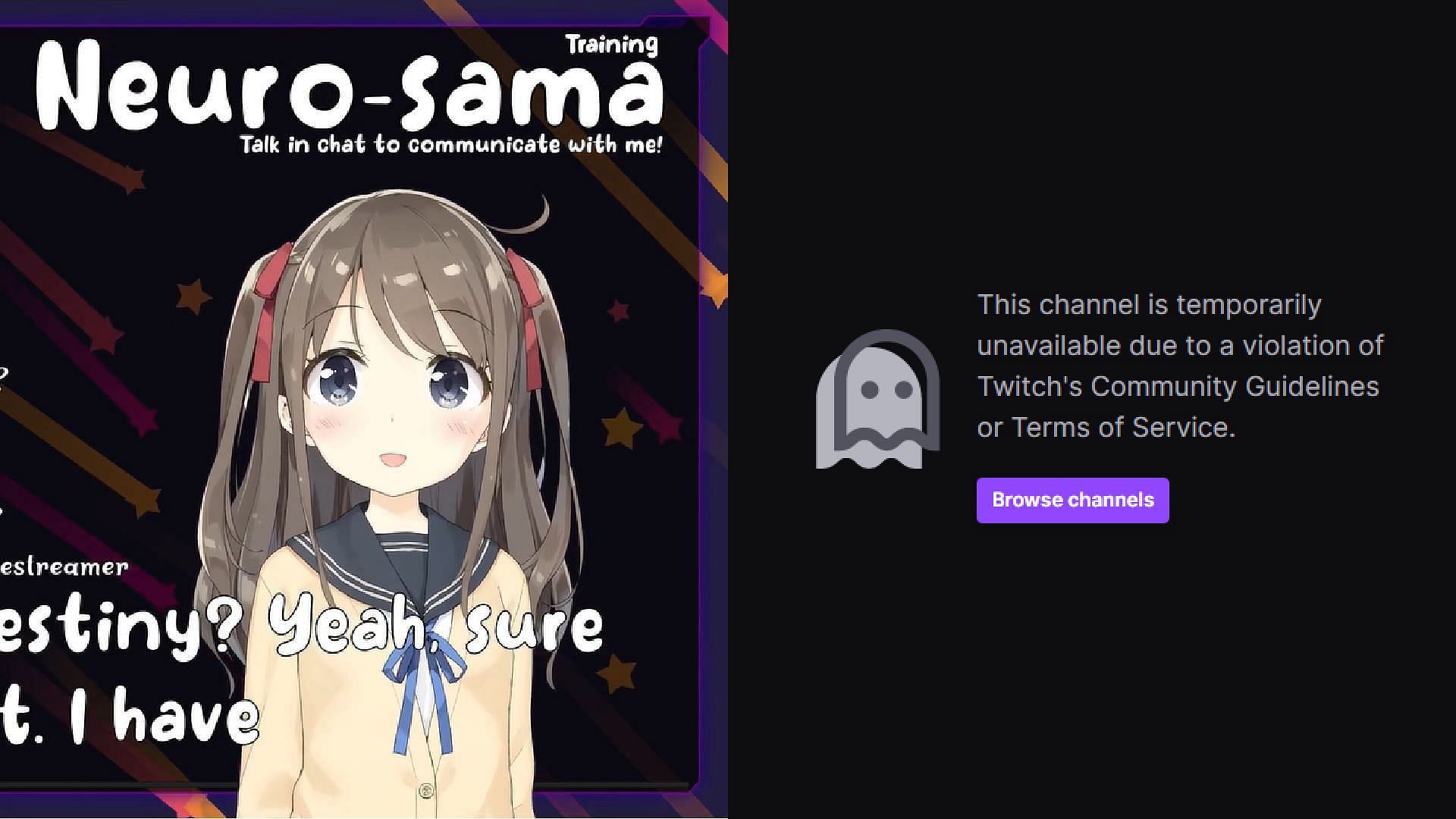 AI streamer Neuro-sama banned from Twitch (Image via Sportskeeda)