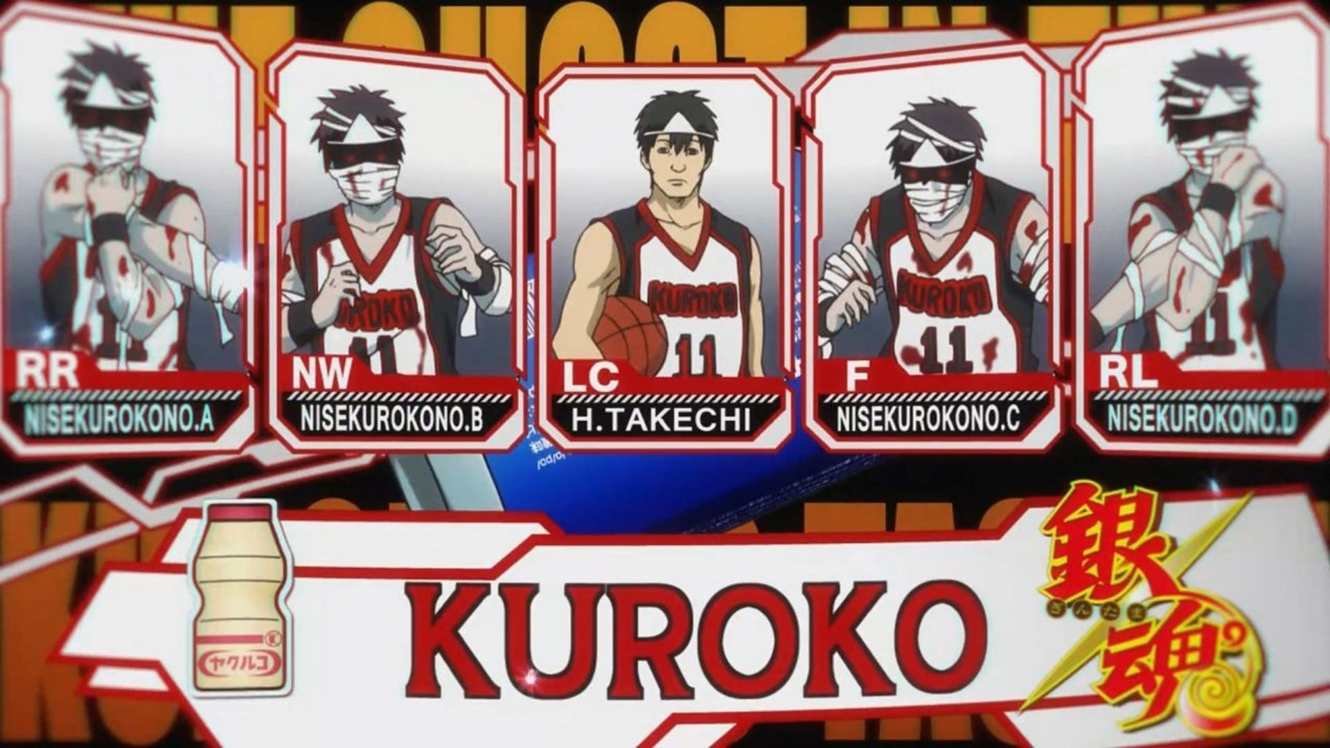 Gintama parodying Kuroko&#039;s Basketball (Image via Sunrise)