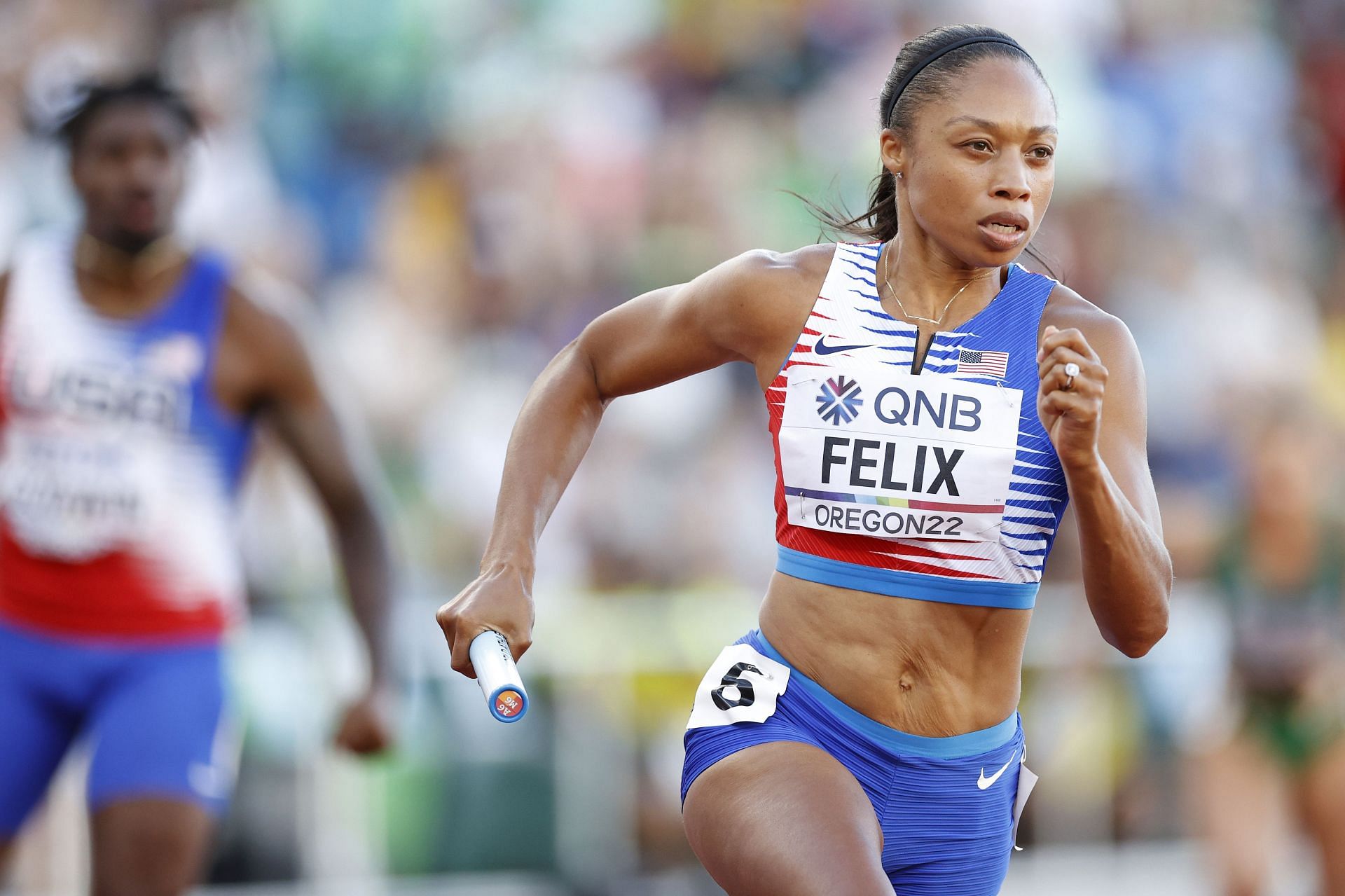 Allyson Felix at World Athletics Championships Oregon22 