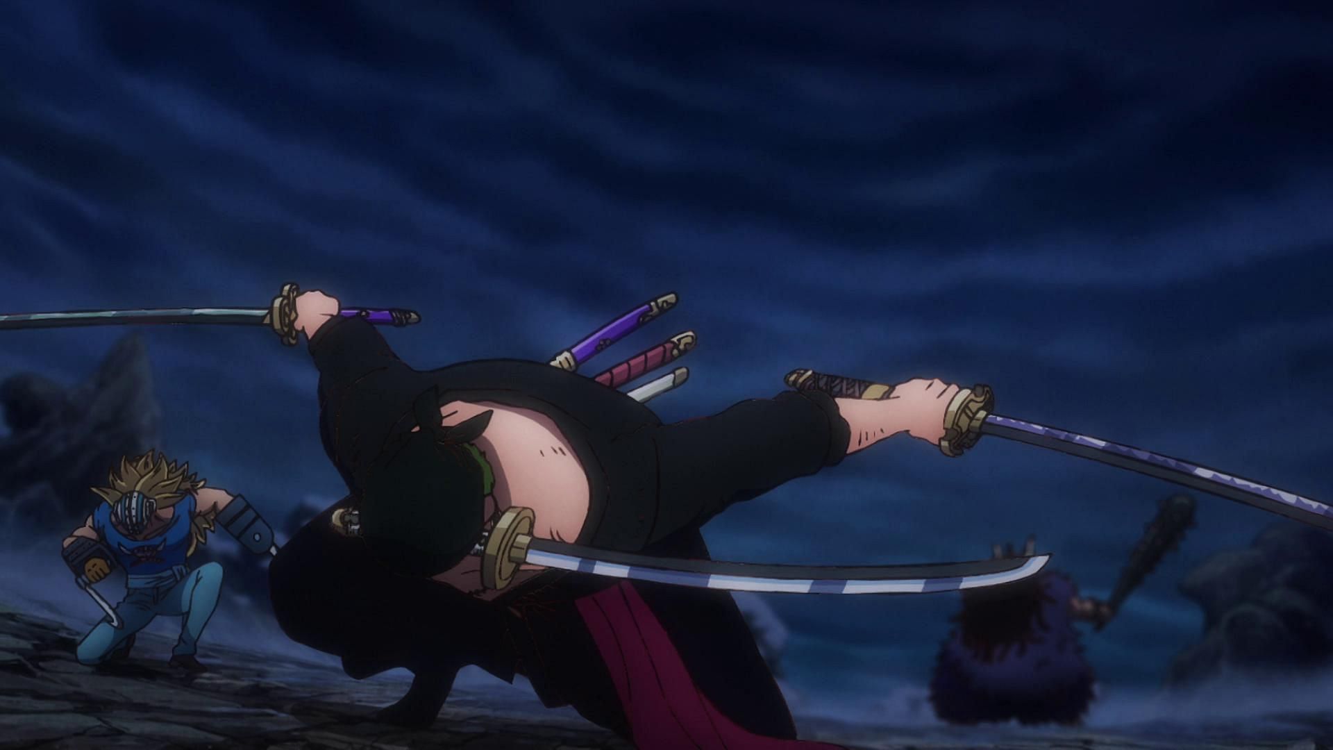 Zoro is not only very powerful, but also remarkably fast (Image via Toei Animation, One Piece)