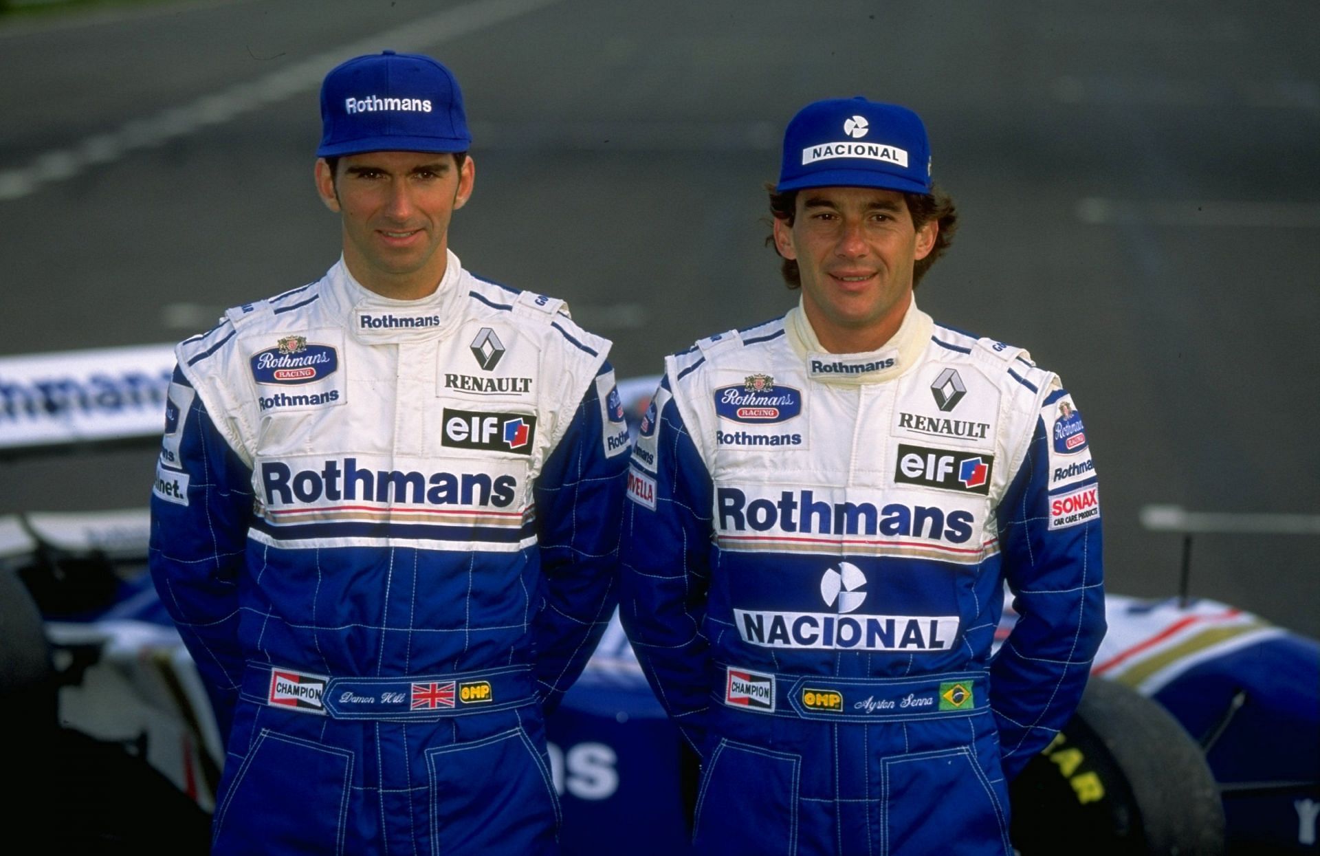 Damon Hill and Ayrton Senna