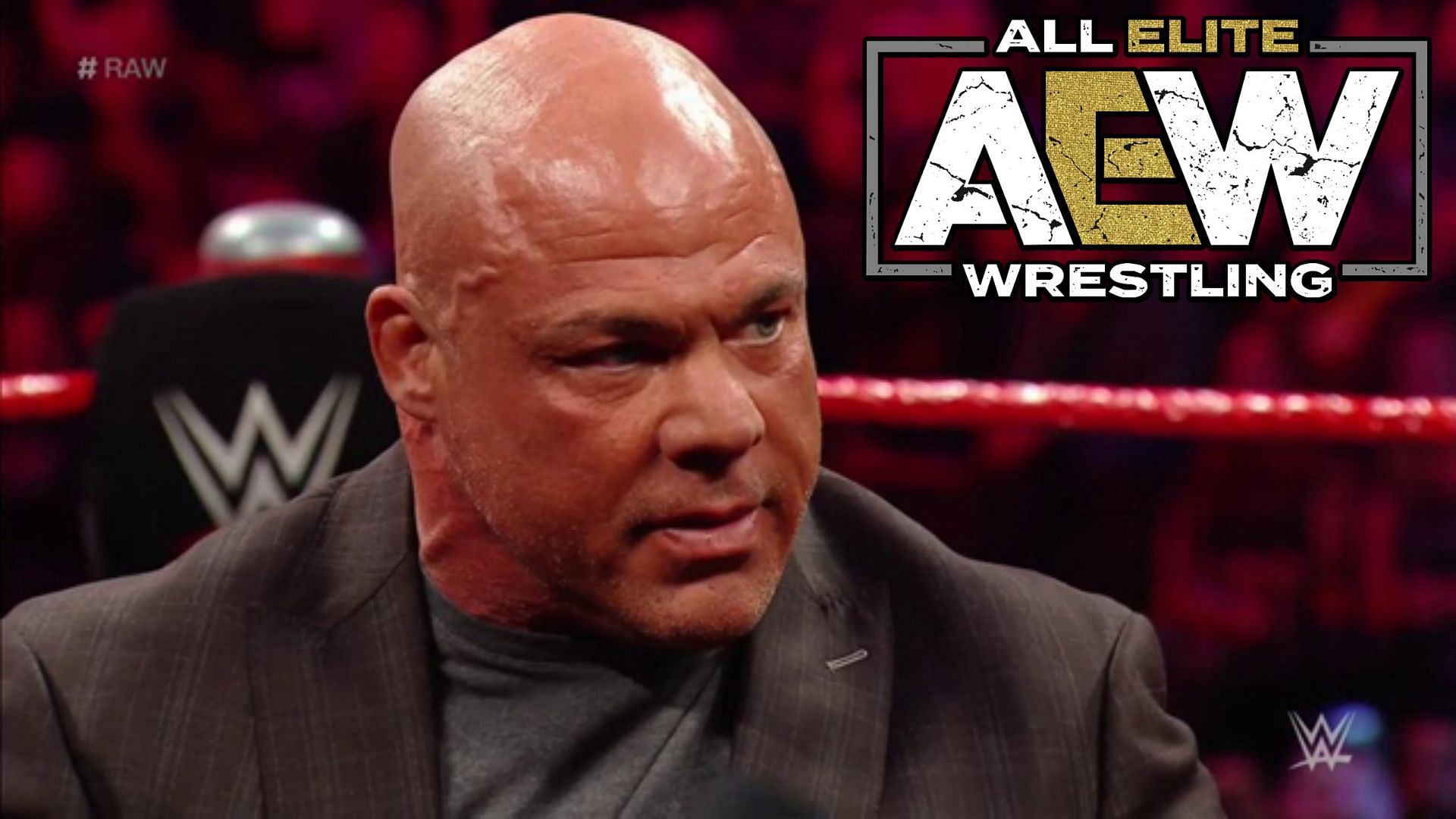 Kurt Angle during a WWE RAW segment.