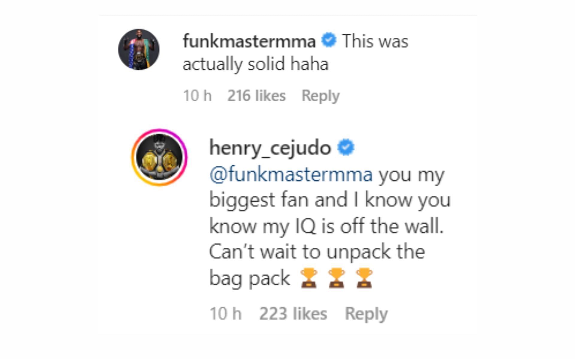 Henry Cejudo calls Aljamain Sterling his &quot;biggest fan&quot;