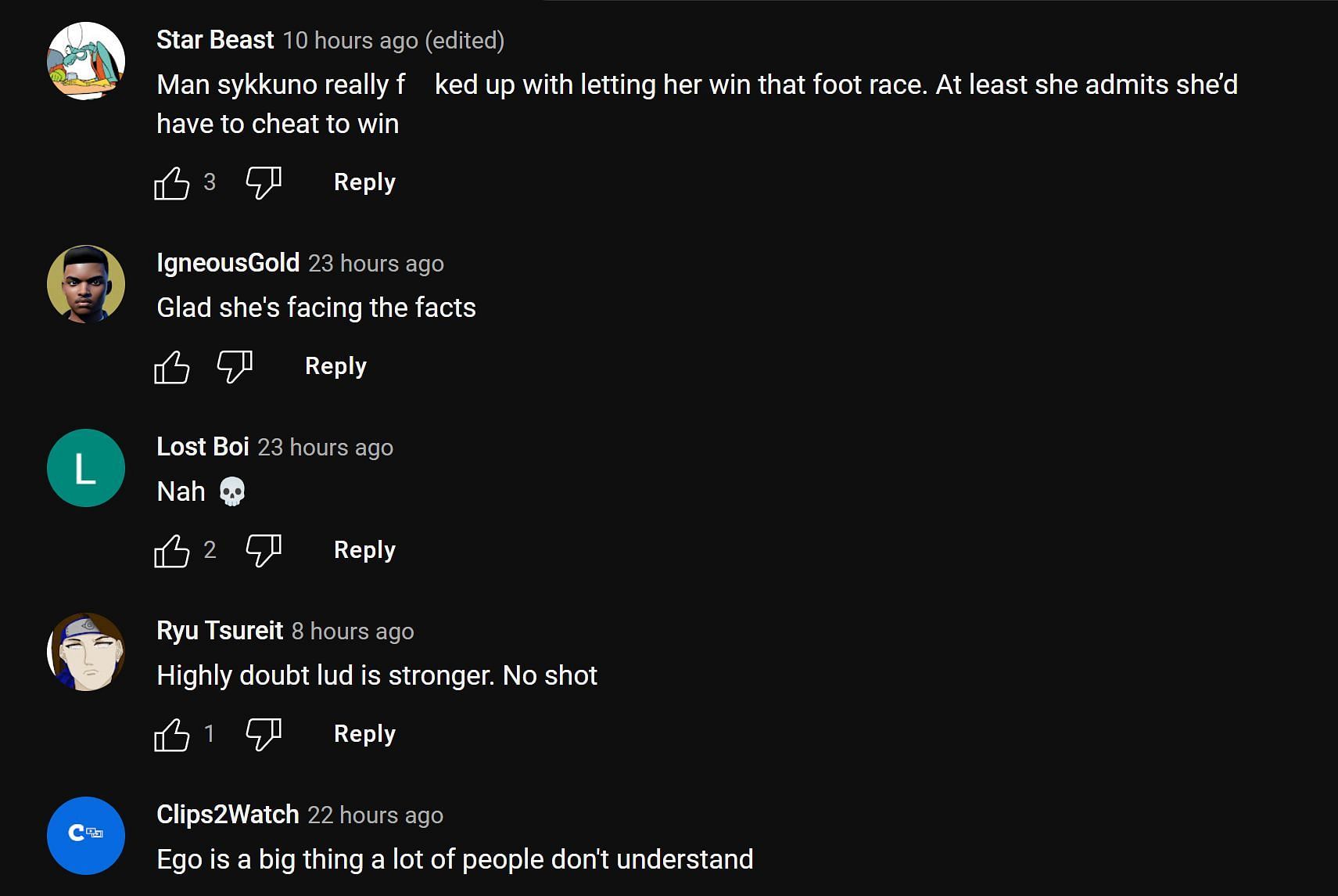 Fans in the YouTube comments section talk about the streamer&#039;s take on boxing Ludwig (Image via Streamer Moments/YouTube)