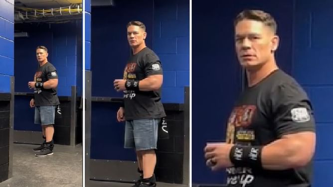 Why did John Cena stare angrily at the camera in this viral clip from SmackDown?
