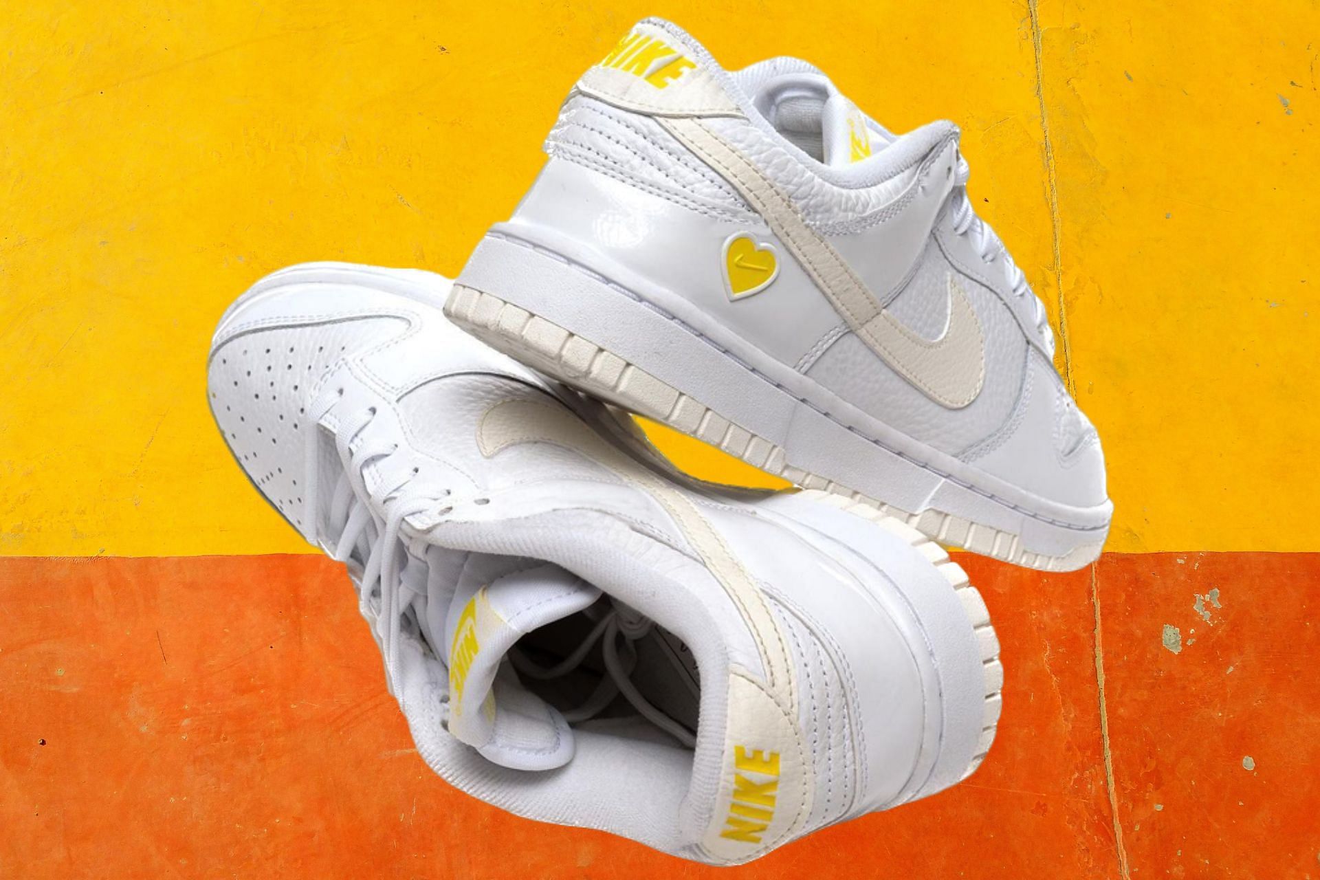 Nike Dunk Low Yellow Heart sneakers (Image via Instagram/@prvt.selection)